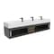 Castello Usa Nile 84-inch Black Vanity Set with White Top and Black Handles CB-MC-84BLK-BL-2053-WH - alternate 7